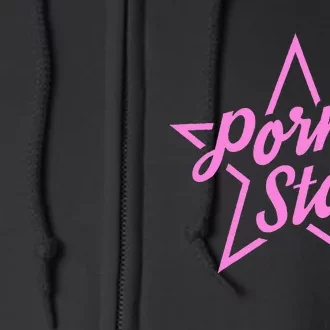 Porn Star Outline Graphic Full Zip Hoodie