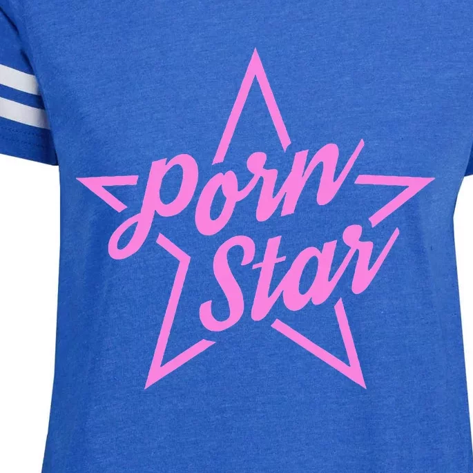 Porn Star Outline Graphic Enza Ladies Jersey Football T-Shirt