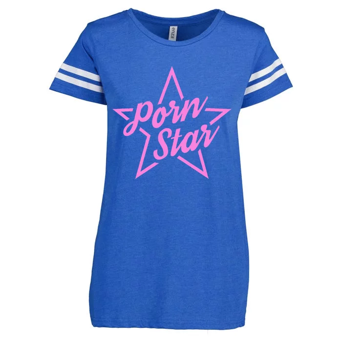 Porn Star Outline Graphic Enza Ladies Jersey Football T-Shirt