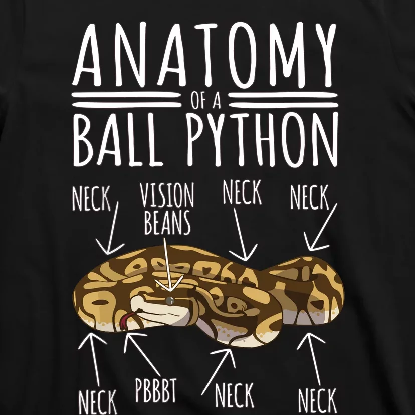 Python Snake Owner Anatomy Of A Ball Python T-Shirt