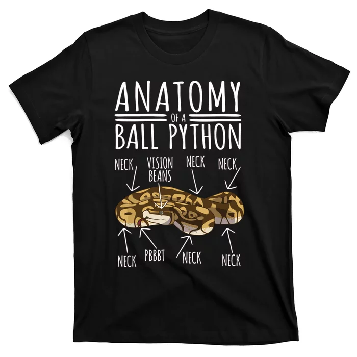 Python Snake Owner Anatomy Of A Ball Python T-Shirt