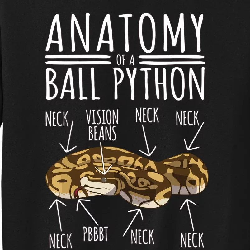 Python Snake Owner Anatomy Of A Ball Python Tall Sweatshirt