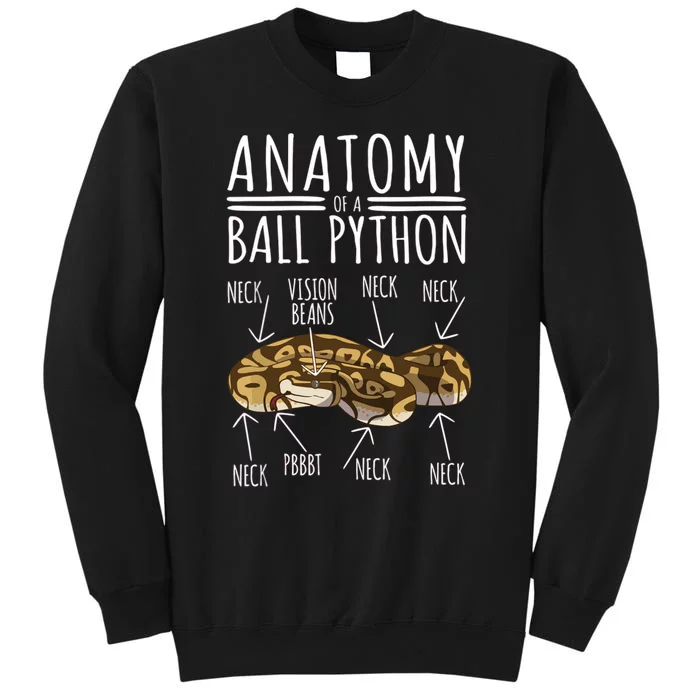 Python Snake Owner Anatomy Of A Ball Python Tall Sweatshirt