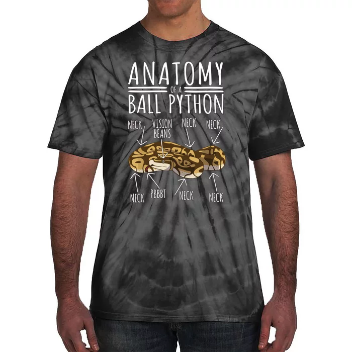 Python Snake Owner Anatomy Of A Ball Python Tie-Dye T-Shirt