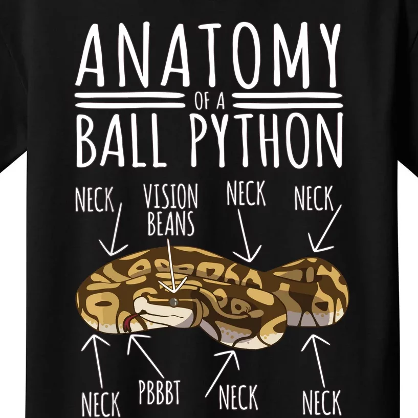 Python Snake Owner Anatomy Of A Ball Python Kids T-Shirt