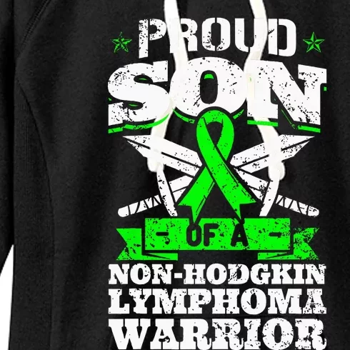 Proud Son Of A Non Hodgkin Lymphoma Warrior Awareness Women's Fleece Hoodie