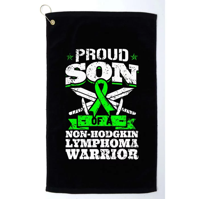 Proud Son Of A Non Hodgkin Lymphoma Warrior Awareness Platinum Collection Golf Towel