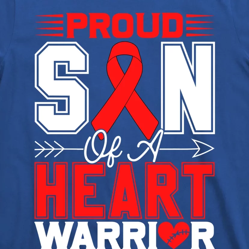 Proud Son Of A Heart Warrior Heart Disease Awareness Month Gift T-Shirt