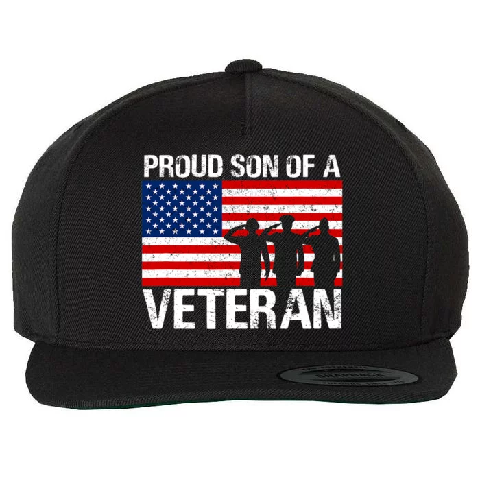 Proud Son Of A Army Veteran Gift Wool Snapback Cap