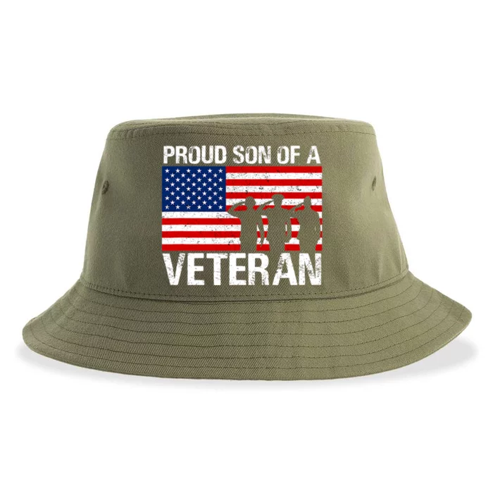 Proud Son Of A Army Veteran Gift Sustainable Bucket Hat