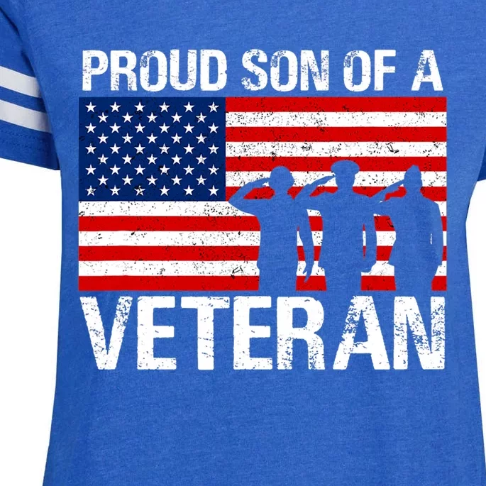 Proud Son Of A Army Veteran Gift Enza Ladies Jersey Football T-Shirt