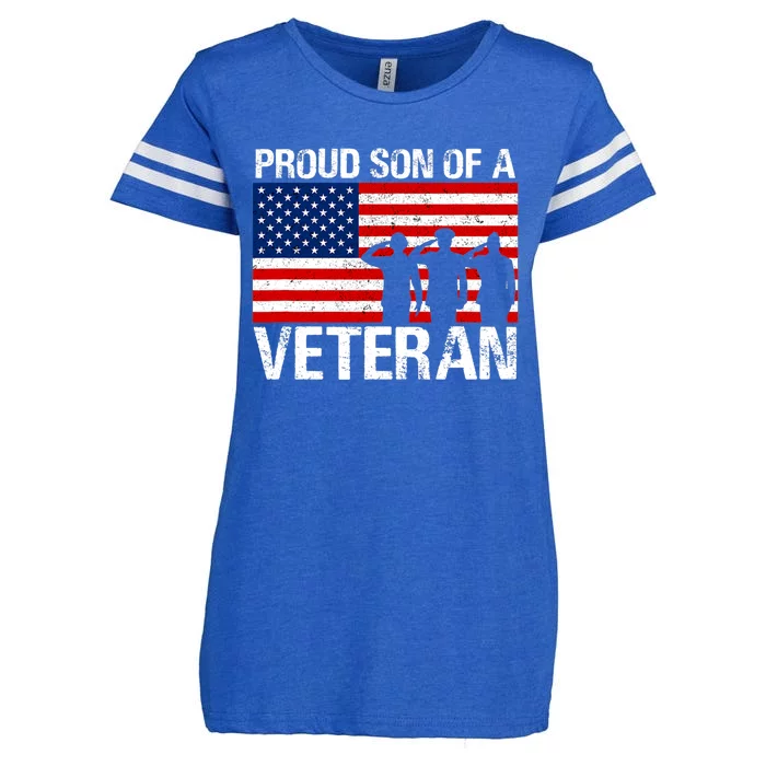 Proud Son Of A Army Veteran Gift Enza Ladies Jersey Football T-Shirt