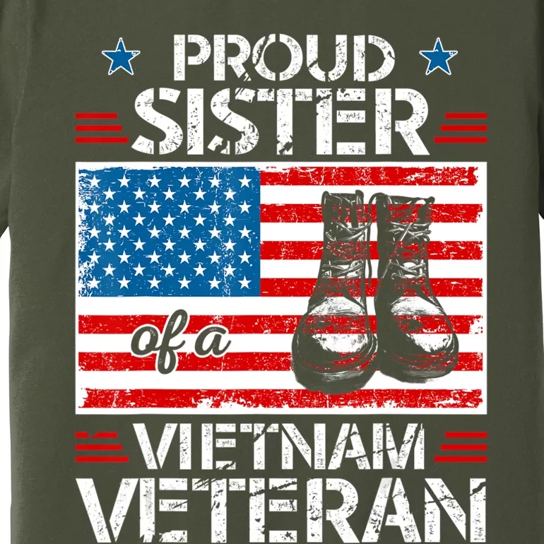 Proud Sister of a Vietnam Veteran Military Family Premium T-Shirt