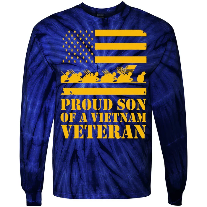 Proud Son Of A Vietnam Veteran Tie-Dye Long Sleeve Shirt