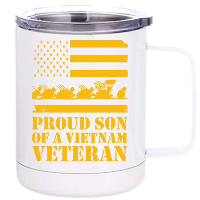 Proud Son Of A Vietnam Veteran Front & Back 12oz Stainless Steel Tumbler Cup