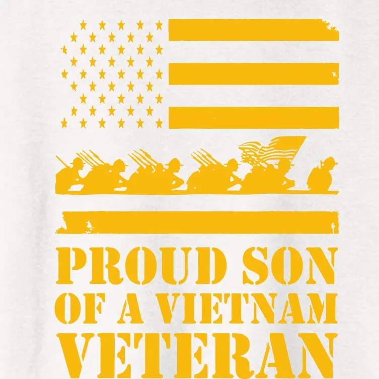 Proud Son Of A Vietnam Veteran Women's Crop Top Tee