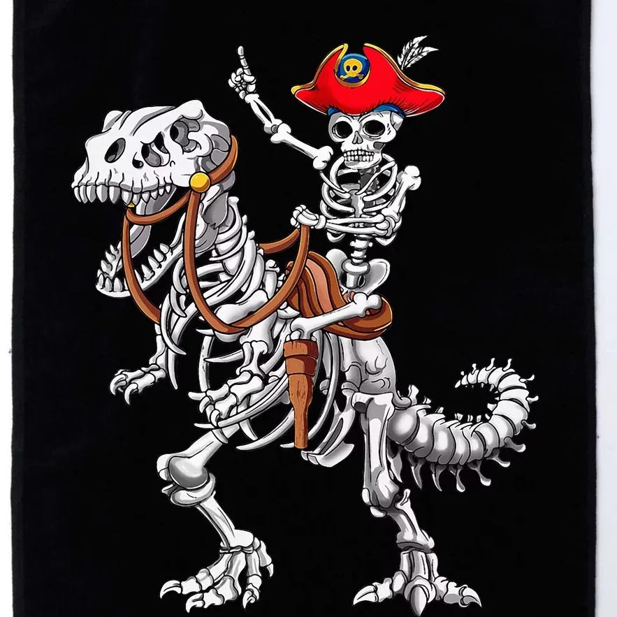 Pirate Skeleton on Dinosaur Halloween Costume Platinum Collection Golf Towel