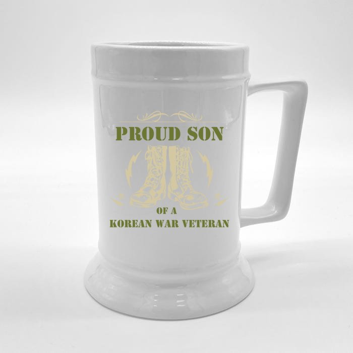 Proud Son Of A Korean War Veteran Gift Front & Back Beer Stein