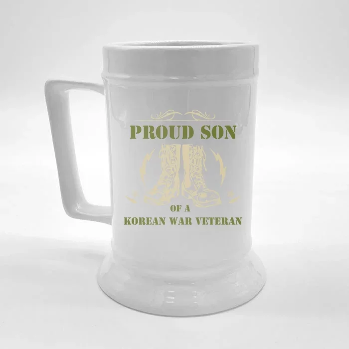 Proud Son Of A Korean War Veteran Gift Front & Back Beer Stein