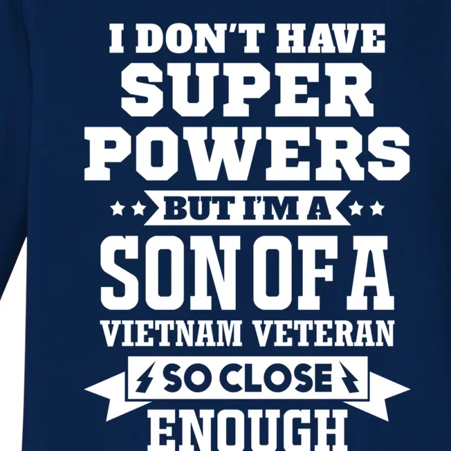 Proud Son Of A Vietnam Veteran Memorial Day Gift Baby Long Sleeve Bodysuit