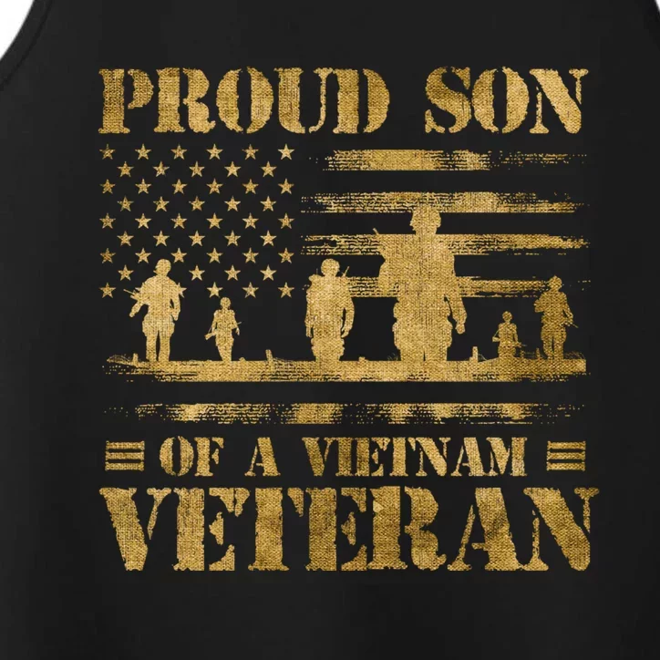 Proud Son Of A Vietnam Veteran Gift Performance Tank