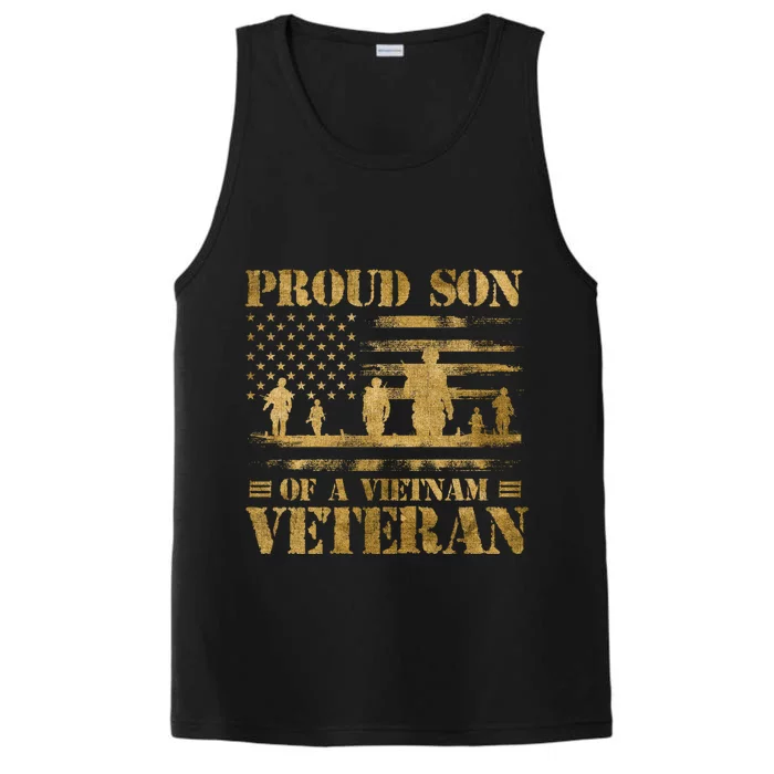 Proud Son Of A Vietnam Veteran Gift Performance Tank