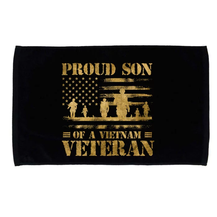 Proud Son Of A Vietnam Veteran Gift Microfiber Hand Towel