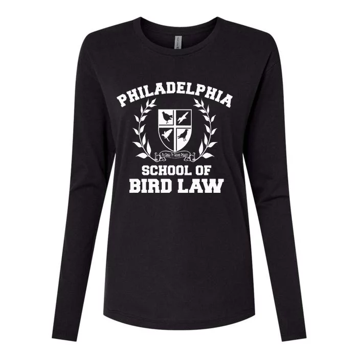 Philadelphia School Of Bird Law Womens Cotton Relaxed Long Sleeve T-Shirt