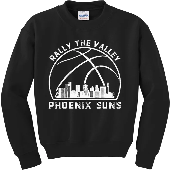 Phoenix State Of Arizona White Sunset Retro Vintage Kids Sweatshirt