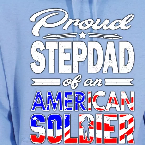 Proud Stepdad Of An American Soldier Funny Gift Step Dad Tee Unisex Surf Hoodie