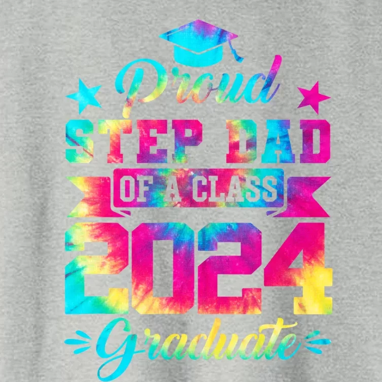 Proud Stepgiftdad Of A Class Of 2024 Graduate Senior 24 Meaningful Gift Women's Crop Top Tee