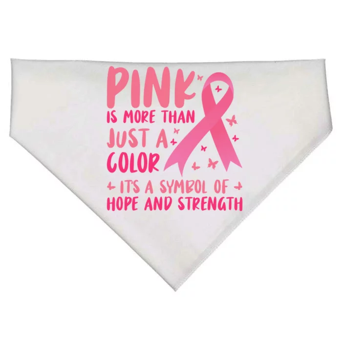 Pink Symbol Of Hope And Strength Breast Cancer Support Gift USA-Made Doggie Bandana