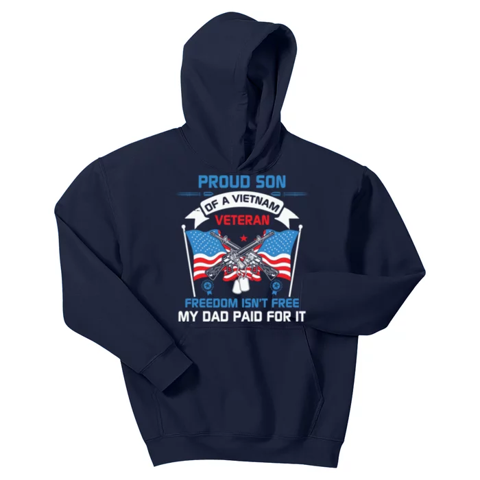 Proud Son Of A Vietnam Veteran Veteran Day US Army Kids Hoodie