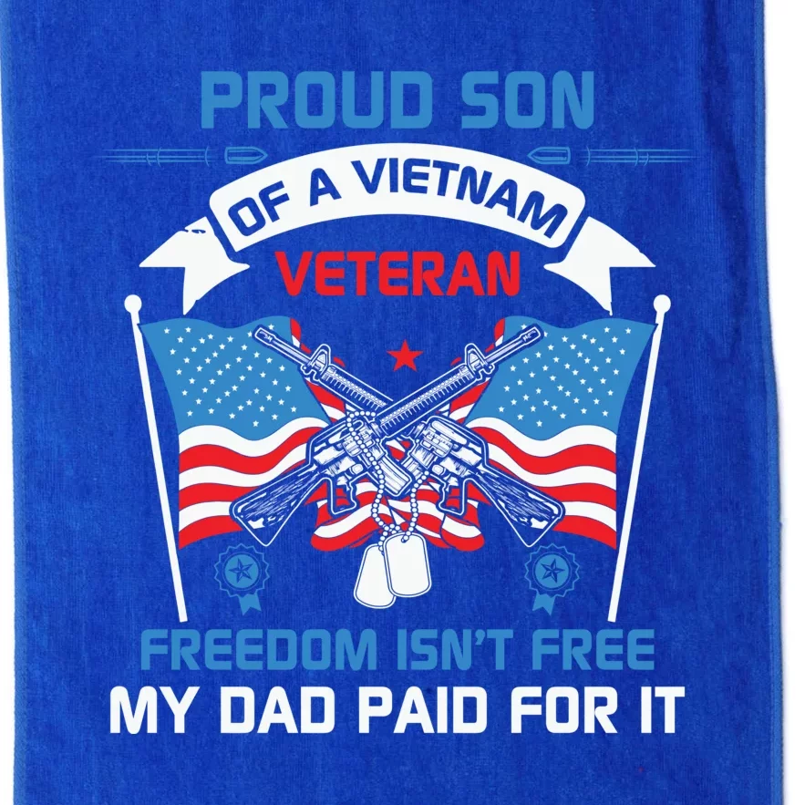 Proud Son Of A Vietnam Veteran Veteran Day US Army Platinum Collection Golf Towel