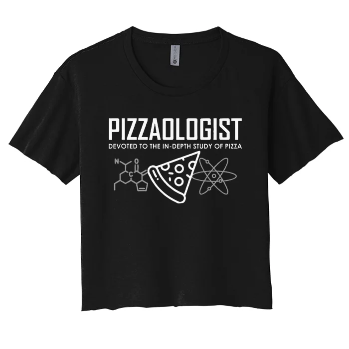 Pizzaologist Study Of Pizza Funny Pizza For Women Men Kids Women's Crop Top Tee