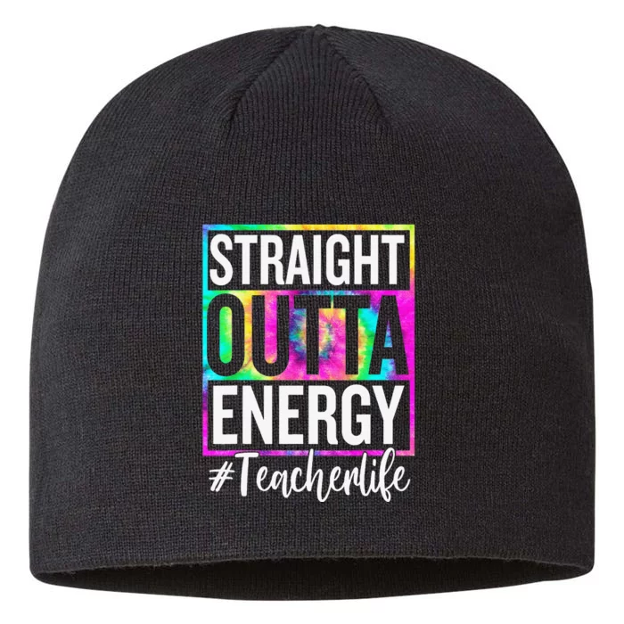 Paraprofessional Straight Outta Energy Teacher Life Gifts 8 1/2in Sustainable Knit Beanie