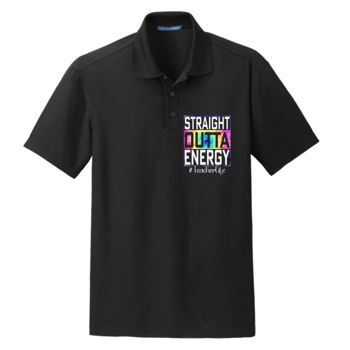 Paraprofessional Straight Outta Energy Teacher Life Gifts Dry Zone Grid Performance Polo