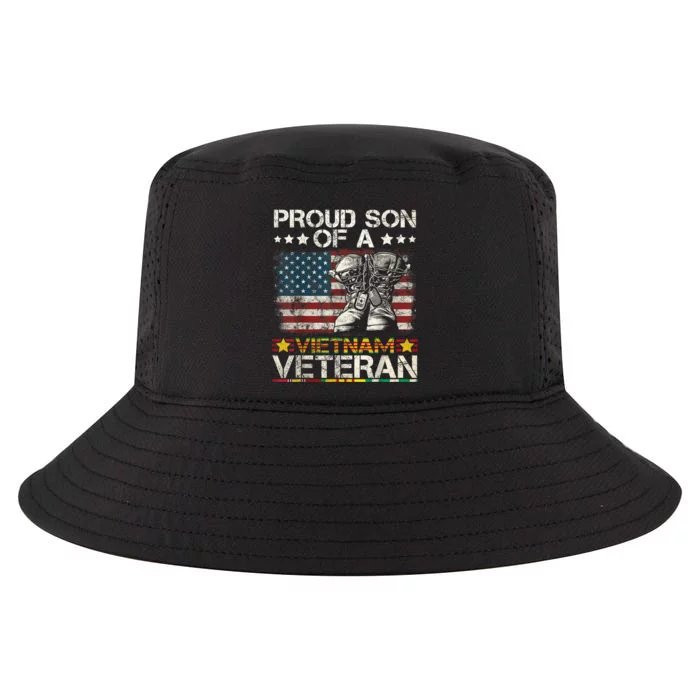 Proud Son Of Vietnam Veteran Us Flag Cool Comfort Performance Bucket Hat