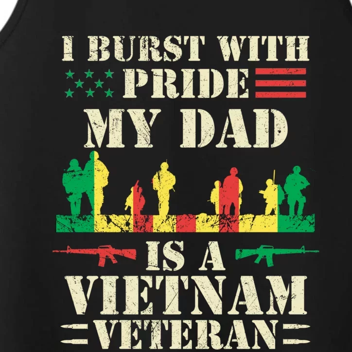 Proud Son Of A Vietnam Veteran Dad Gift Performance Tank