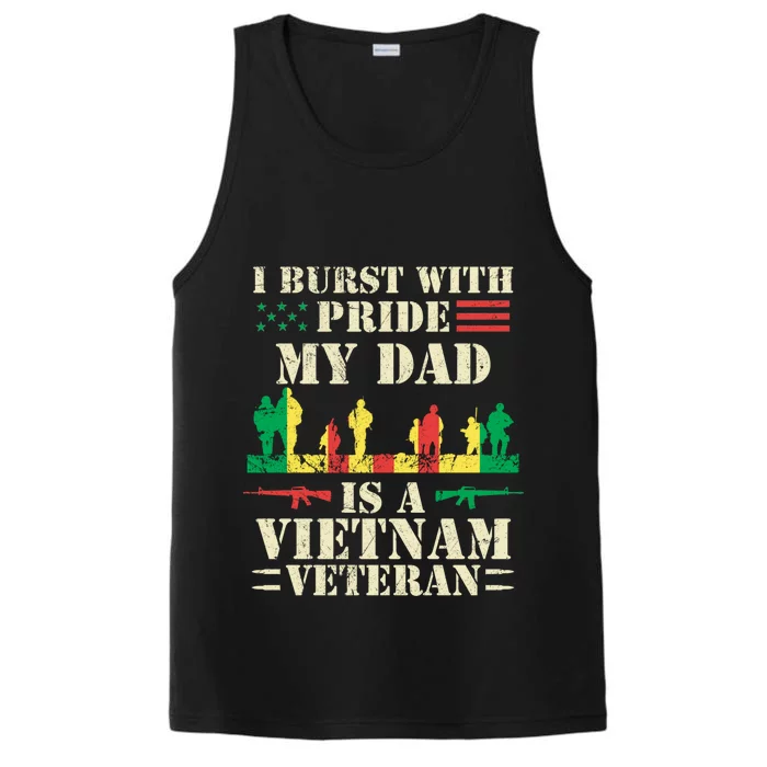 Proud Son Of A Vietnam Veteran Dad Gift Performance Tank