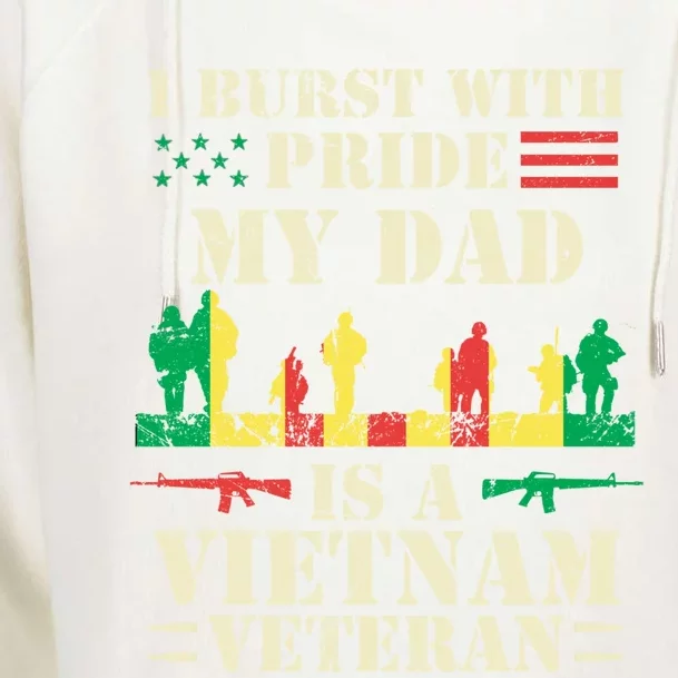 Proud Son Of A Vietnam Veteran Dad Gift Womens Funnel Neck Pullover Hood