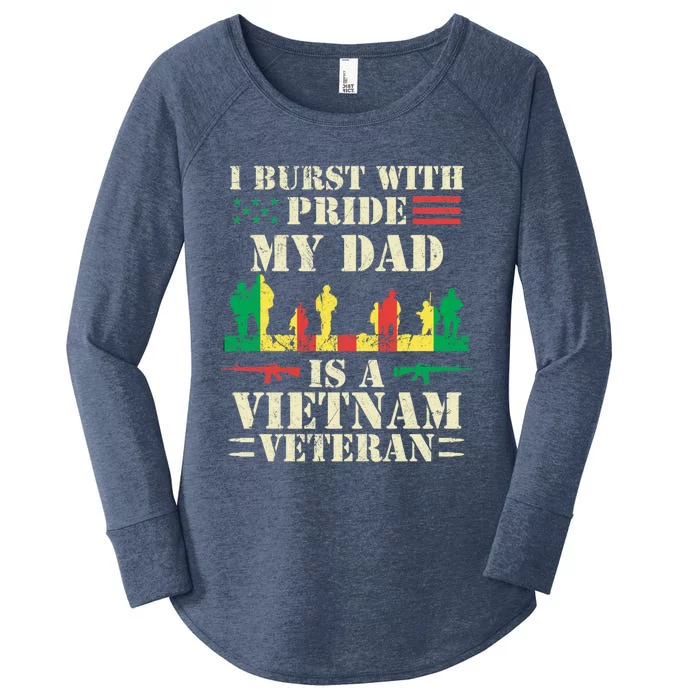 Proud Son Of A Vietnam Veteran Dad Gift Women's Perfect Tri Tunic Long Sleeve Shirt