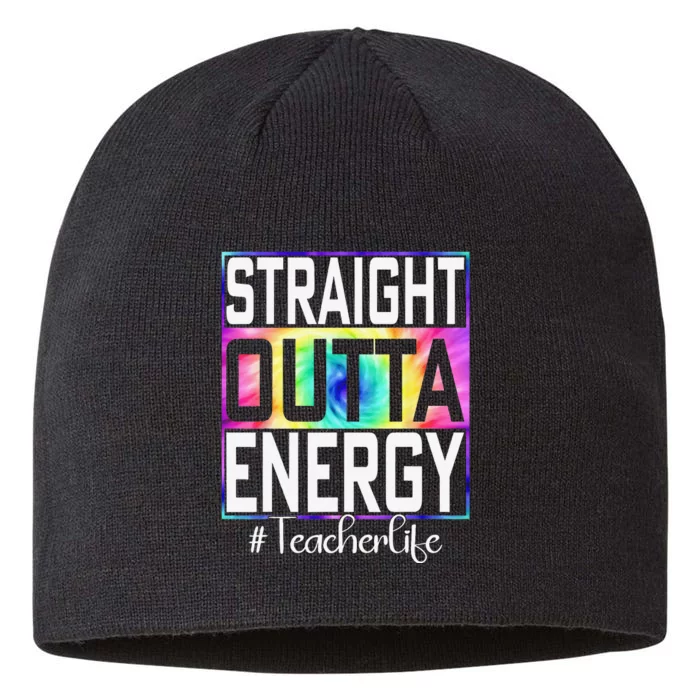 Paraprofessional Straight Outta Energy Teacher Life Gifts 8 1/2in Sustainable Knit Beanie