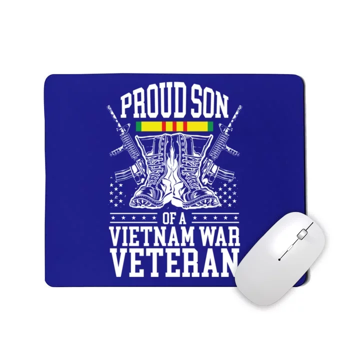 Proud Son Of A Vietnam War Veteran Soldier Father Mother Gift Mousepad