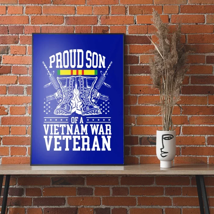 Proud Son Of A Vietnam War Veteran Soldier Father Mother Gift Poster