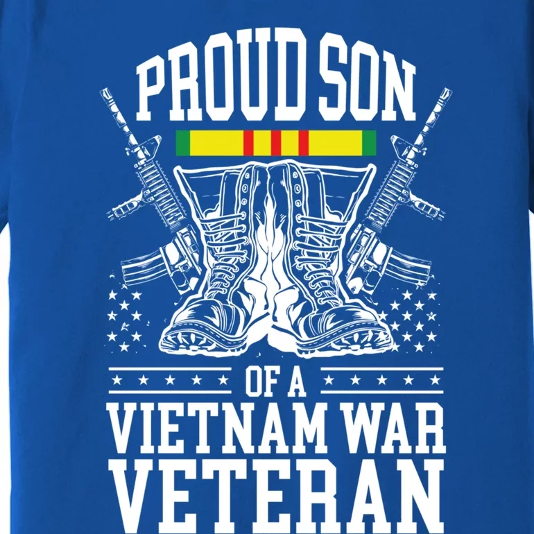 Proud Son Of A Vietnam War Veteran Soldier Father Mother Gift Premium T-Shirt