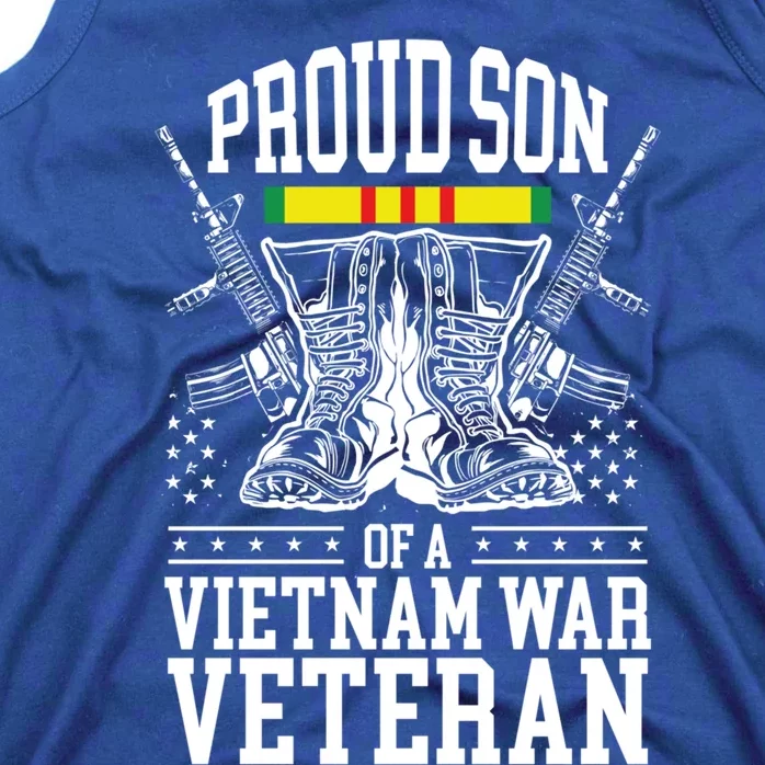 Proud Son Of A Vietnam War Veteran Soldier Father Mother Gift Tank Top