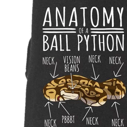 Python Snake Owner Anatomy Of A Ball Python Doggie 3-End Fleece Hoodie