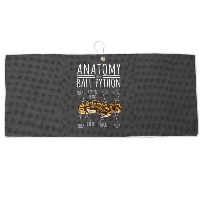 Python Snake Owner Anatomy Of A Ball Python Large Microfiber Waffle Golf Towel