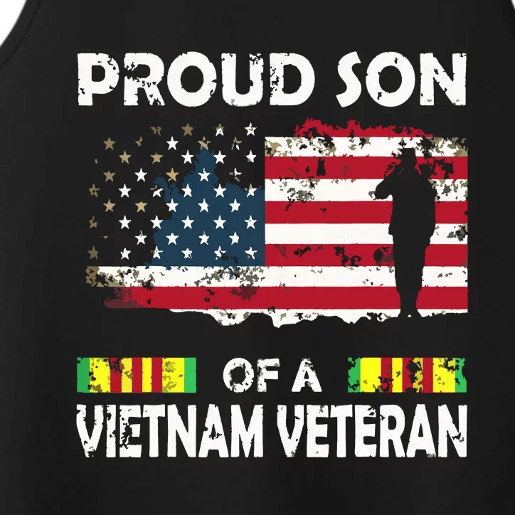 Proud Son Of A Vietnam Veteran Shirt | Vietnam War Vet Performance Tank